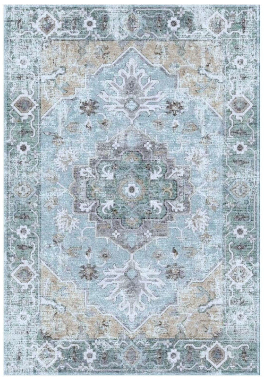 Faded Tiff French Elegance Washable Rug