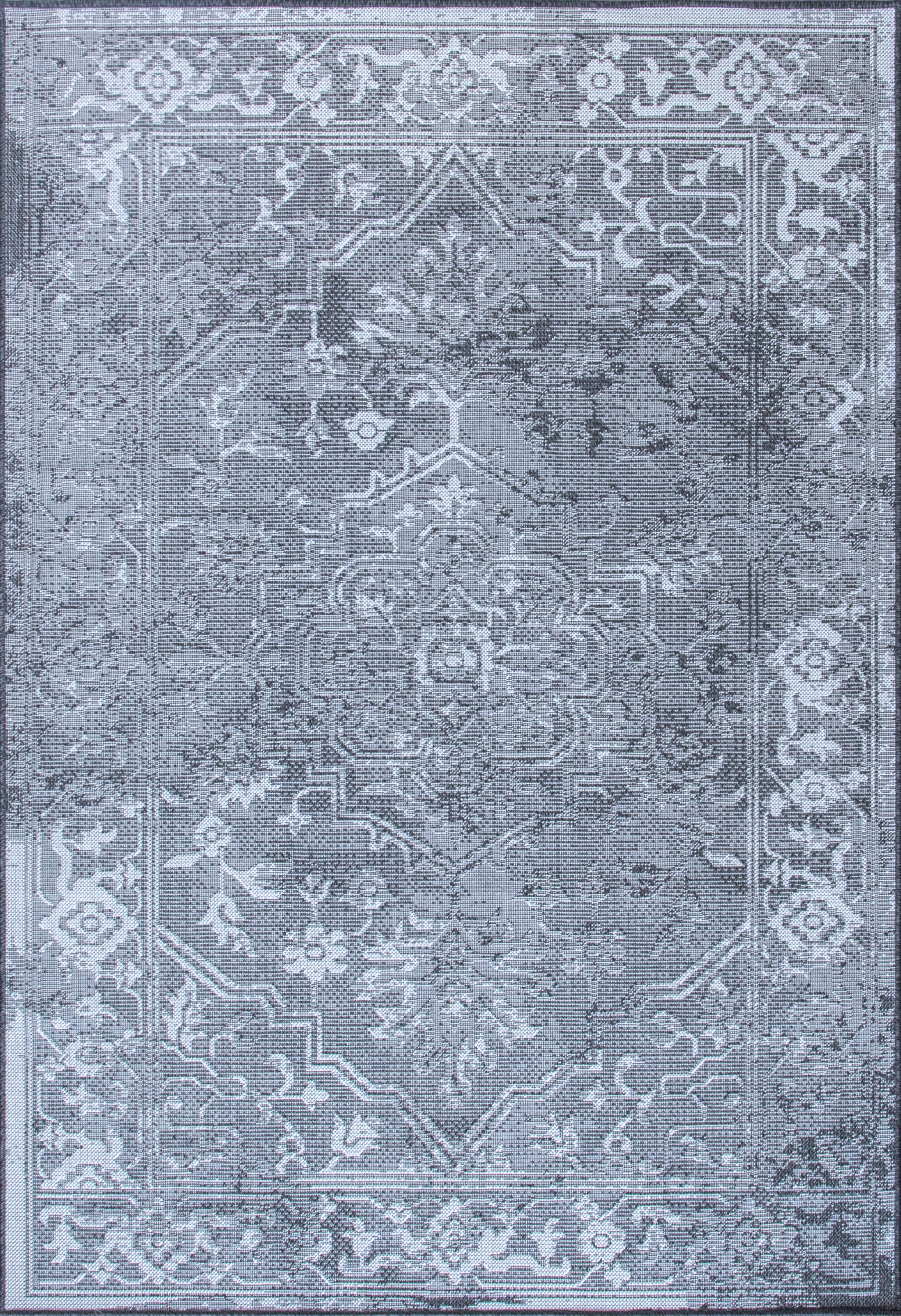 Graphite Frost - Machine-Washable Indoor/Outdoor Rug