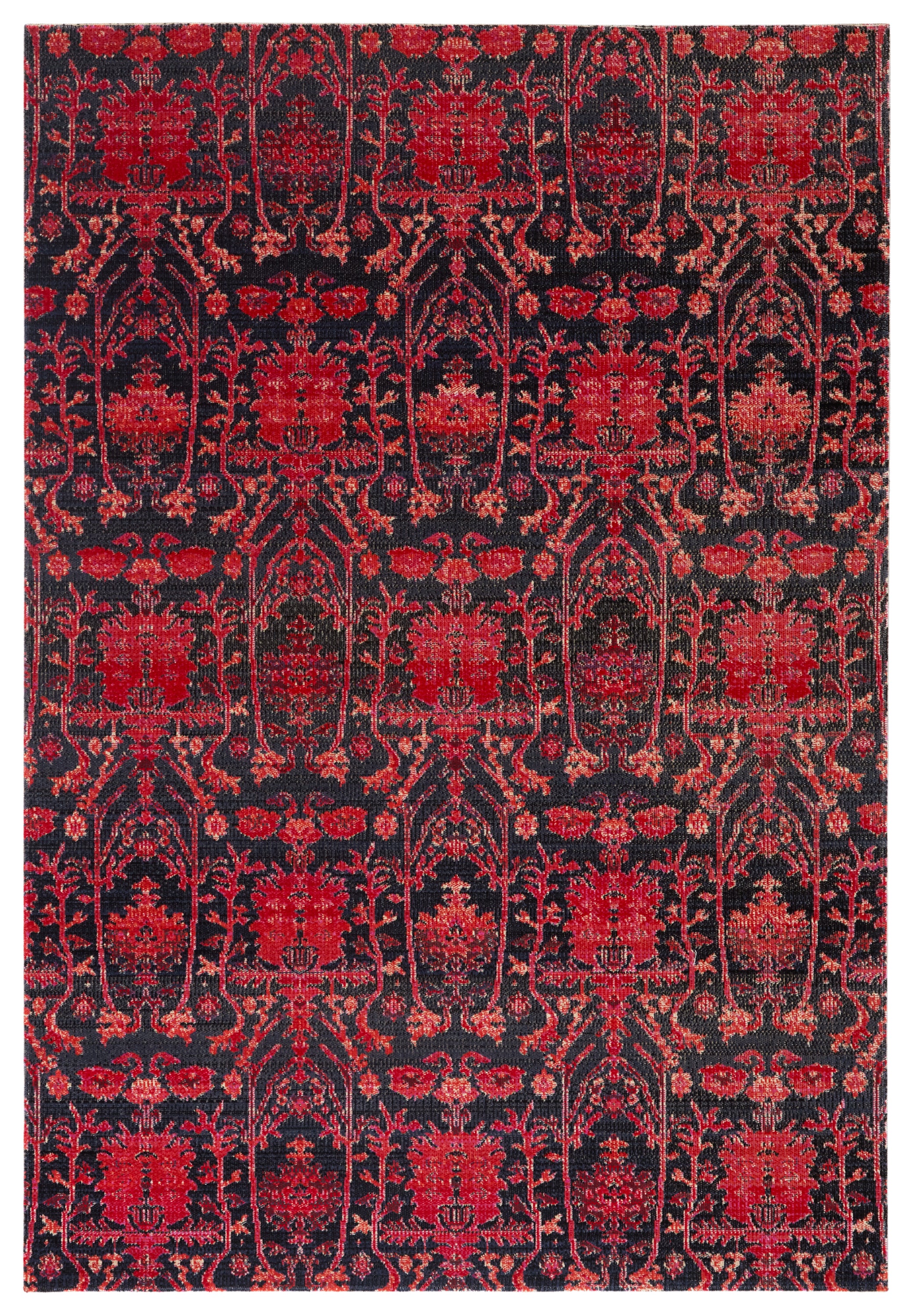Tranquility Radiance Indoor/ Outdoor Trellis Red/ Blue Area Rug