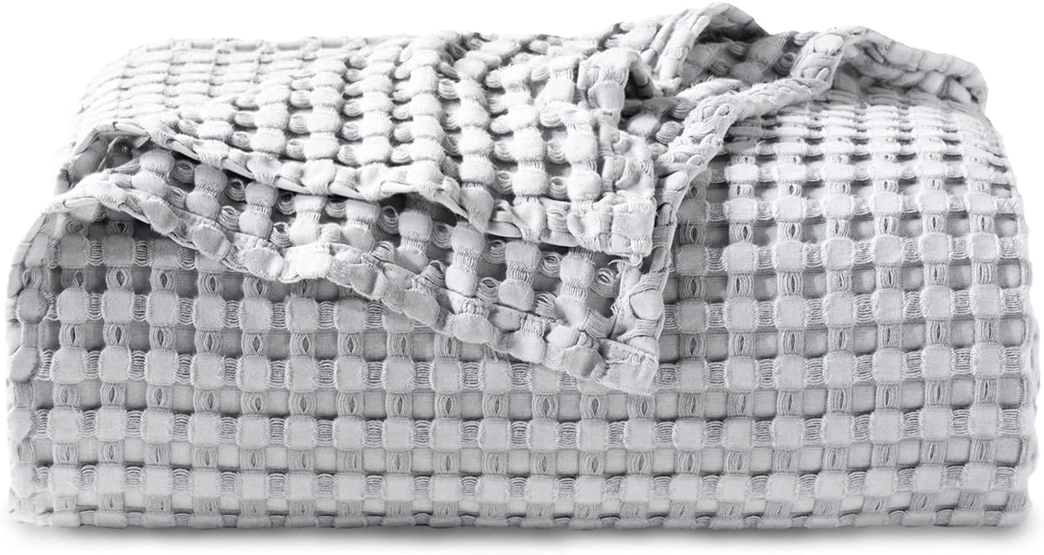 Cooling Cotton Waffle Queen Size Blanket