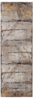 Rusted Abstract Indoor/Outdoor Brown/Gray Runner Rug