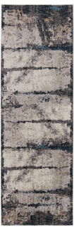 Cobalt Abstract Indoor/Outdoor Blue/Gray Runner Rug