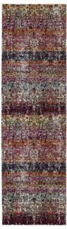 Artful Thread Indoor/Outdoor Multicolored/Red Runner Rug