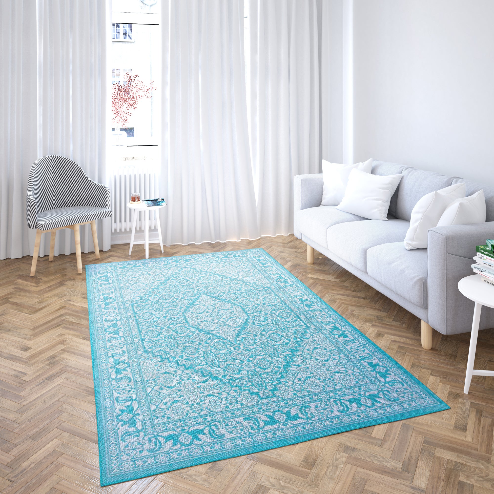 Coastal Calm - Machine-Washable Indoor/Outdoor Rug